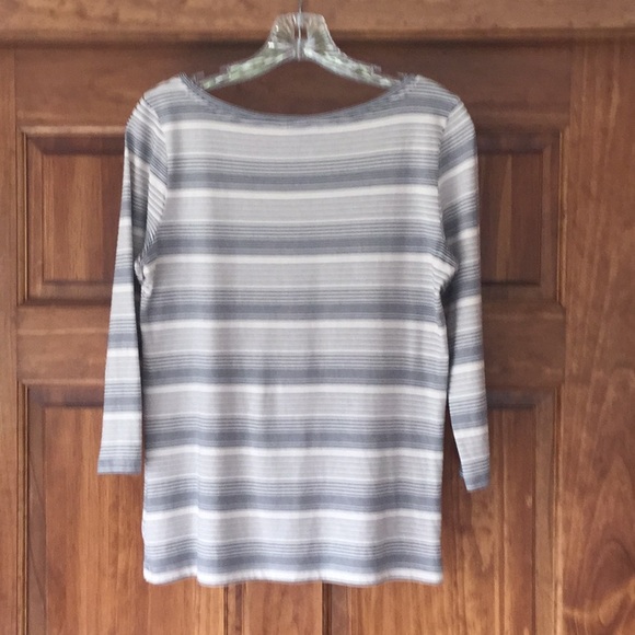Talbots Blue Stripe Tee - Picture 4 of 6